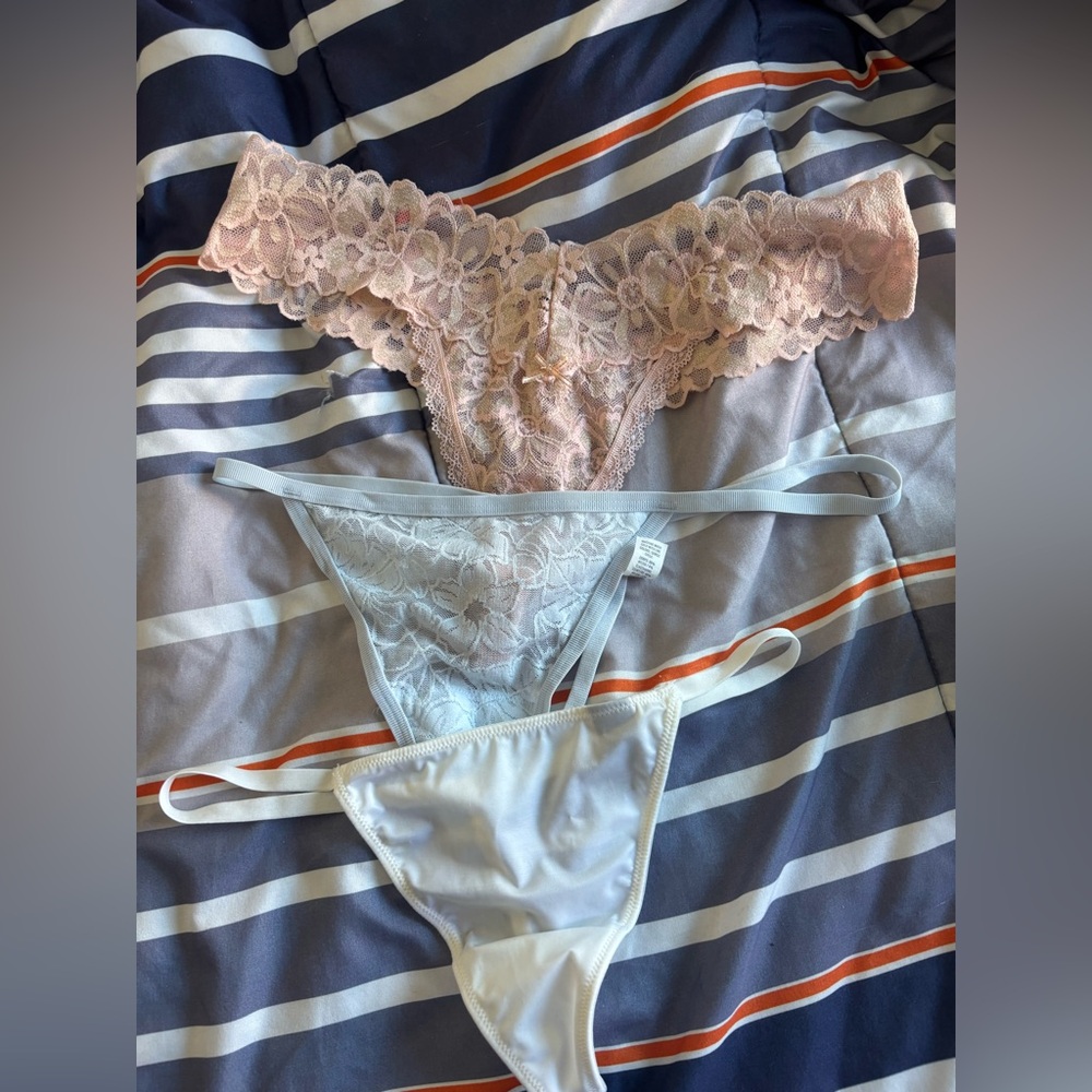 Lacey thong panty bundle of 3